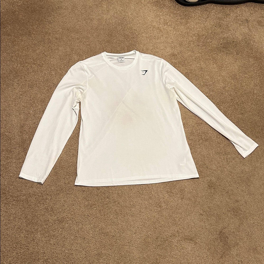 Gymshark Arrival White Long-Sleeve Shirt
